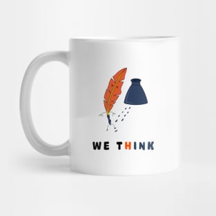 Funny quill feather pen and ink Mug